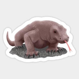 Komodo dragon illustration Sticker